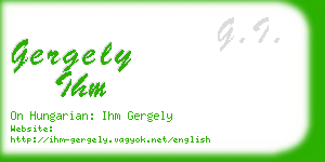 gergely ihm business card